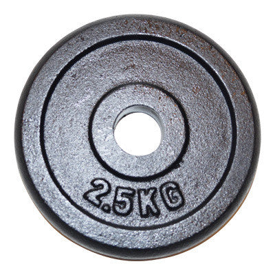Se Vægtskive i jern - 2,5 kg (30 mm) hos Billig-fitness.dk