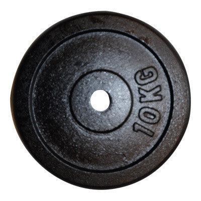 Se Vægtskive i jern - 10 kg (30 mm) hos Billig-fitness.dk