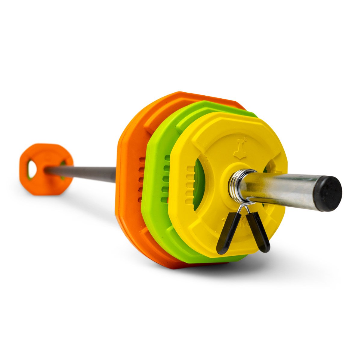 Aerobic vægtstang sæt 20 kg (Farvet) - Nordic Strength