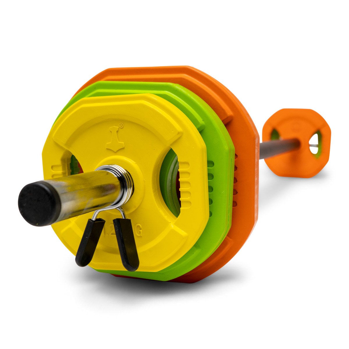 Aerobic vægtstang sæt 20 kg (Farvet) - Nordic Strength