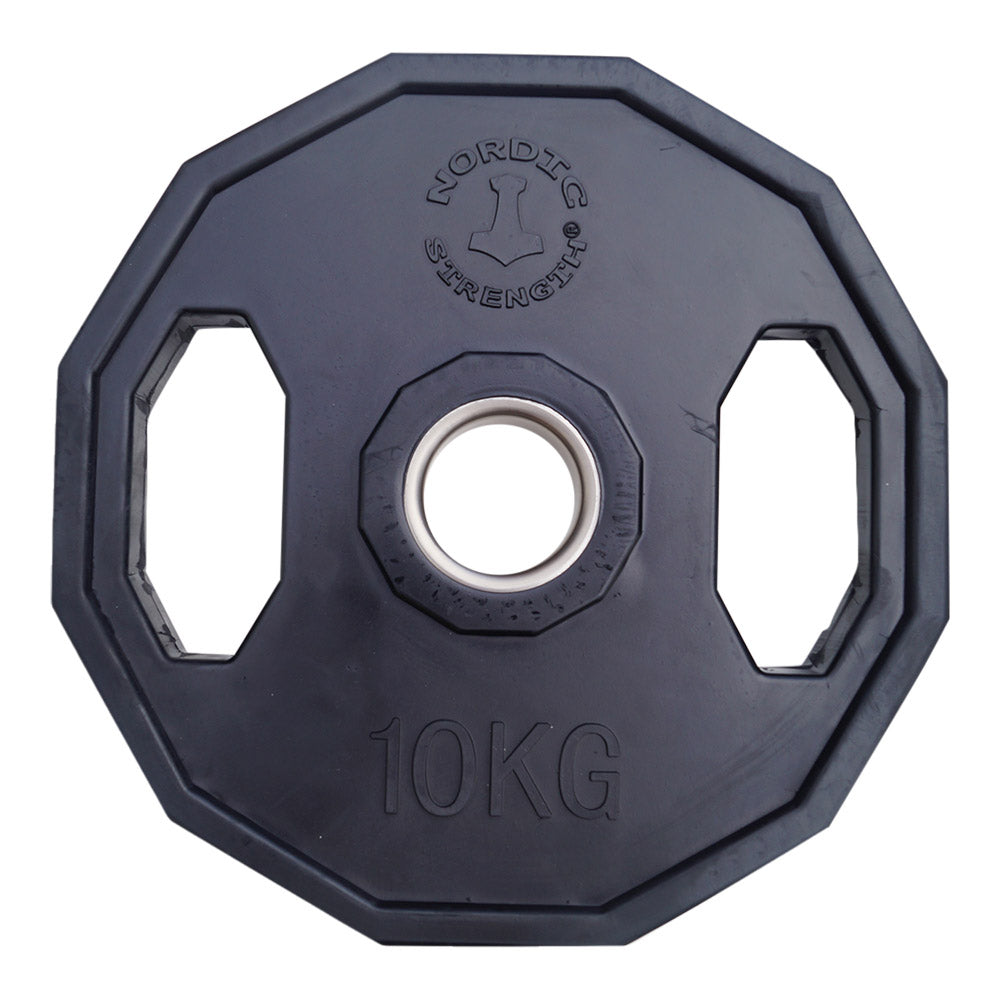 Vægtskive 10 kg – 50 mm (12 kantet/sort)