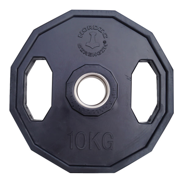 Vægtskive 10 kg - 50 mm (12 kantet/sort)