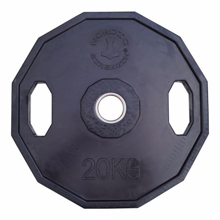 Vægtskive 20 kg - 50 mm (12 kantet/sort)