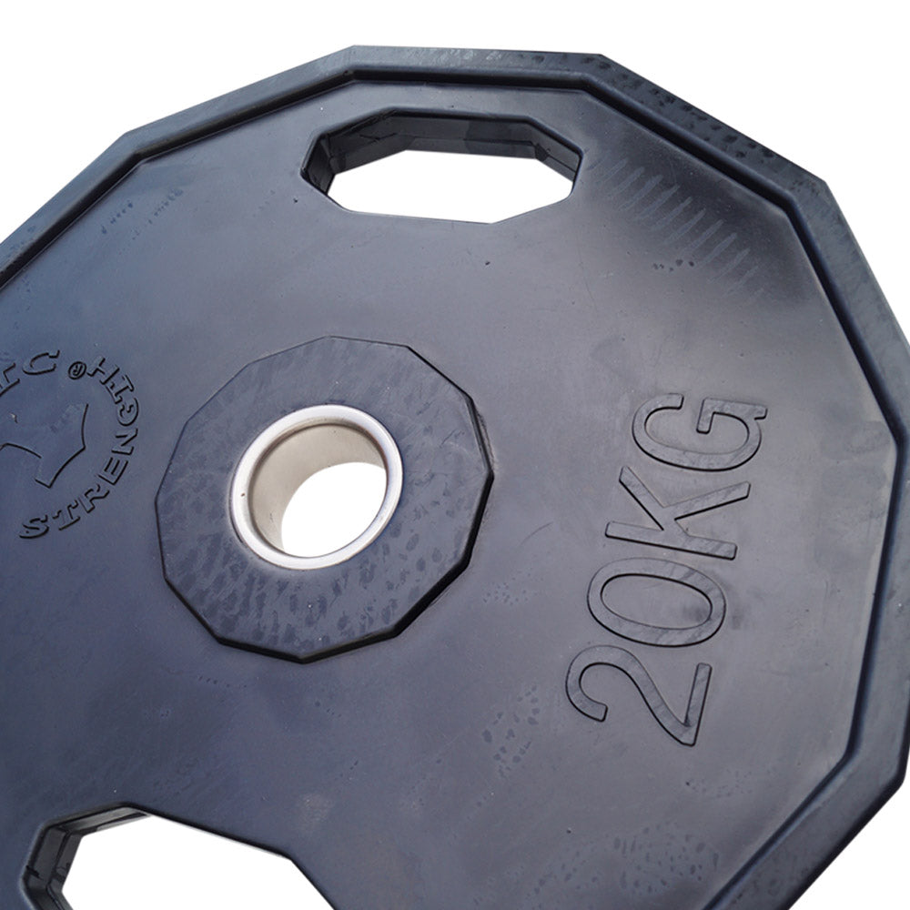 Vægtskive 20 kg - 50 mm (12 kantet/sort)