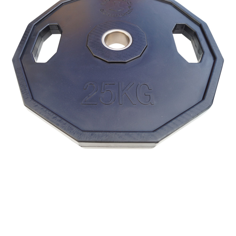 Vægtskive 25 kg - 50 mm (12 kantet/sort)