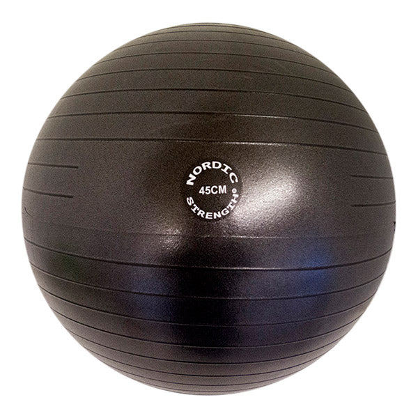 Se Træningsbold 45 cm - Nordic Strength (Black edition) hos Billig-fitness.dk