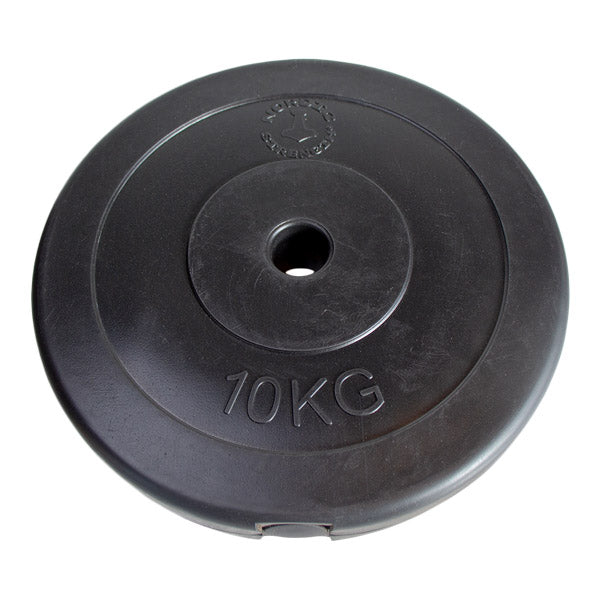Vægtskive i hård plast 10 kg (30 mm)