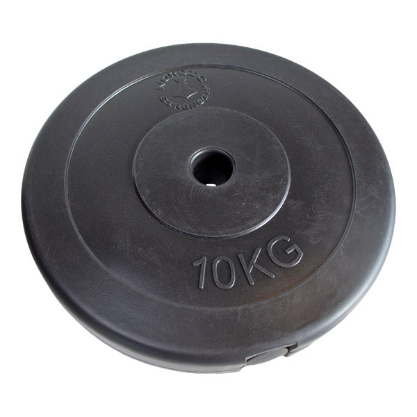 Vægtskive i hård plast 10 kg (30 mm)