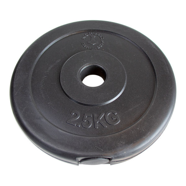 Vægtskive i hård plast 2,5 kg (30 mm)