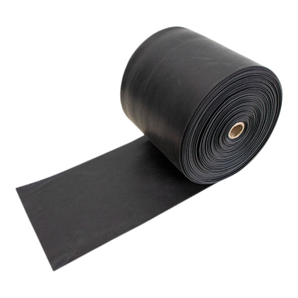Trænings elastikbånd rulle - Ekstra Hård i sort (30 m)