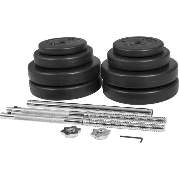 Vægtstangssæt sort - 60 kg