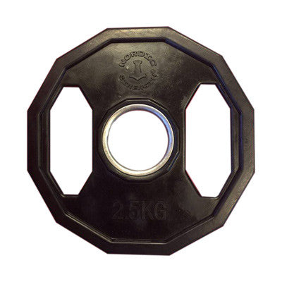 Vægtskive 2,5 kg - 50 mm (12 kantet/sort)