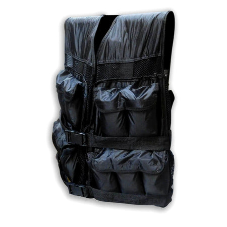 Sort vægtvest 10 kg - justerbar i sort
